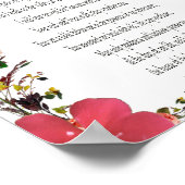 Psalm 23, Blume Rahmen, Value Poster Paper (Matte) (Ecke)