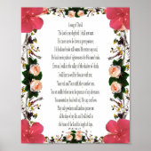 Psalm 23, Blume Rahmen, Value Poster Paper (Matte) (Vorne)