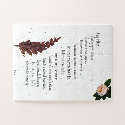Psalm 23, Blumengrün, übergroße Stücke - leicht Puzzle (Horizontal)