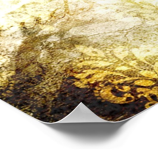 Psalm 23 (Blumenposter) Poster (Ecke)