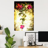 Psalm 23 (Blumenposter) Poster (Heimbüro)