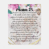Psalm 23 Blumenvlies-Decke Fleecedecke (Vorderseite)