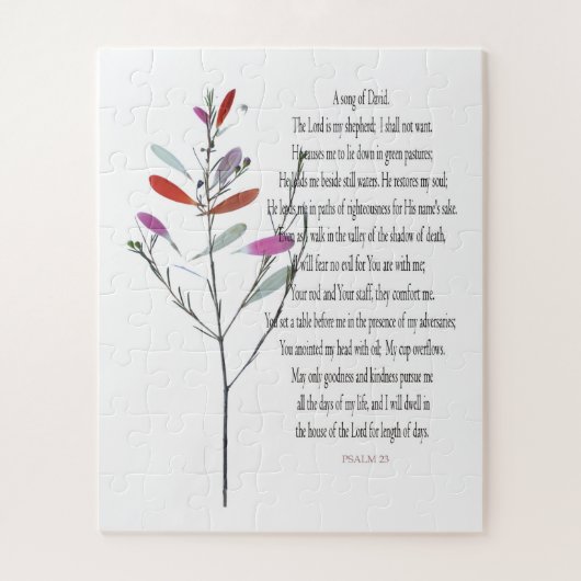 Psalm 23, Botanisches herausforderndes Puzzle leic (Vertikal)