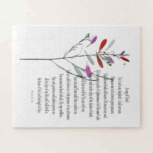 Psalm 23, Botanisches herausforderndes Puzzle leic (Horizontal)