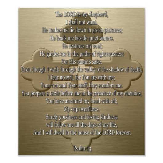 Psalm 23 - Bronze Fotodruck (Vorne)