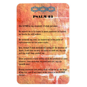 Psalm 23 Bronze Red Texture Lord ist mein Hirte Magnet