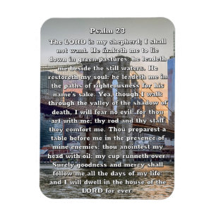 Psalm 23 Brooklyn Bridge NYC Magnet