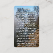 Psalm 23 Calm Lake Gedenkkarte Visitenkarte (Vorderseite)