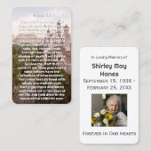 Psalm 23 Castle Memorial Prayer Card Visitenkarte (Vorne/Hinten)
