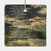 Psalm 23 Celebration of Life Service Keramikornament (Rückseite)