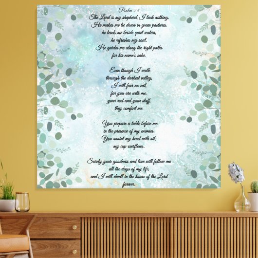 Psalm 23 Celestial Blue Abstract Leinwanddruck (Insitu (Wohnzimmer))