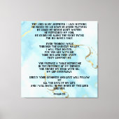 Psalm 23 Celestial Blue Abstract Leinwanddruck (Vorderseite)