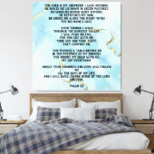 Psalm 23 Celestial Blue Abstract Leinwanddruck (Insitu (Schlafzimmer))