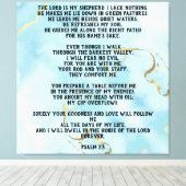 Psalm 23 Celestial Blue Abstract Leinwanddruck (Insitu (Holzboden))