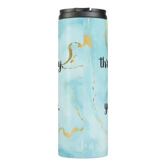 Psalm 23 Celestial Blue Abstract Thermosbecher (Rückseite)