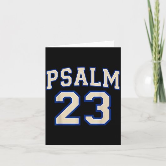 Psalm 23 Christian Faith Ivory And Blue Varisty Le Karte (Vorderseite)