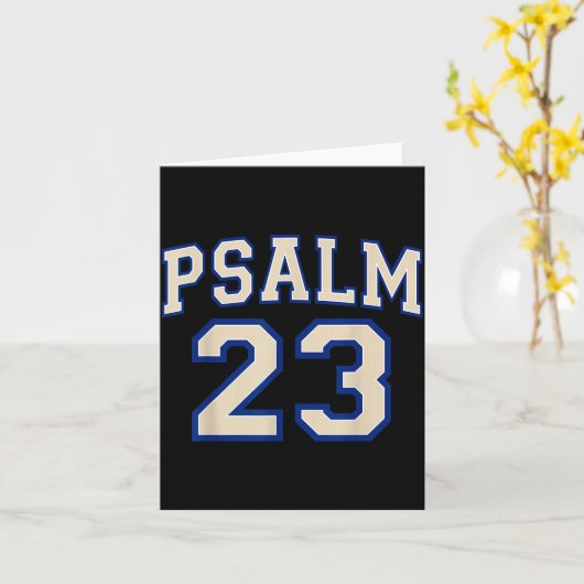 Psalm 23 Christian Faith Ivory And Blue Varisty Le Karte (Gelbe Blume)