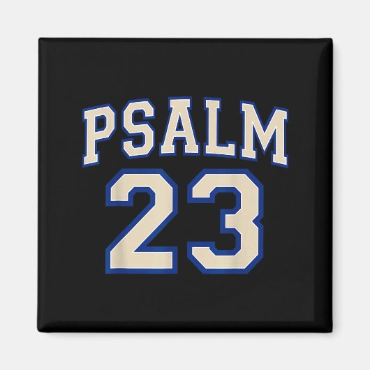Psalm 23 Christian Faith Ivory And Blue Varisty Le Magnet (Vorne)