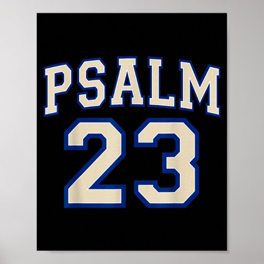 Psalm 23 Christian Faith Ivory And Blue Varisty Le Poster (Vorne)