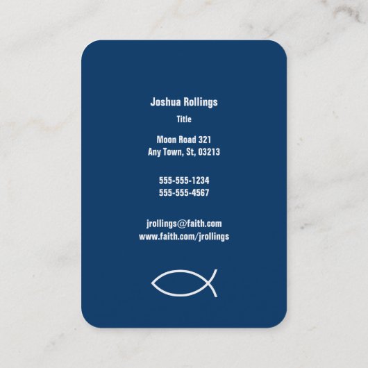 Psalm 23 - Christlich Visitenkarte (Rückseite)