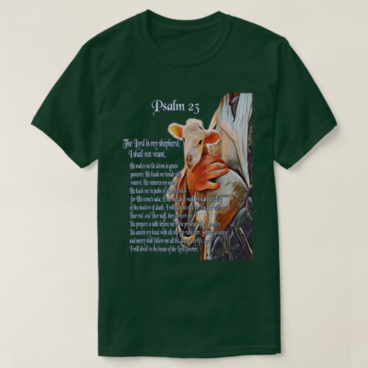 Psalm 23 Christliche Bibelschrift Der Herr ist mei T-Shirt (Design vorne)
