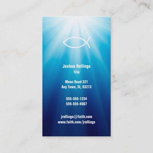 Psalm 23 - Christliche Geschäfts-Karte Visitenkarte (Rückseite)