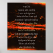 Psalm 23, Dark Red Sky, Value Poster Paper (Matte) (Vorne)