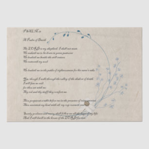Psalm 23 Das Wildblume-Tissue des Fürsten Seidenpapier