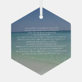 Psalm 23 Der Herr ist die Weihnachtskirche meines  Ornament Aus Glas (Rückseite)