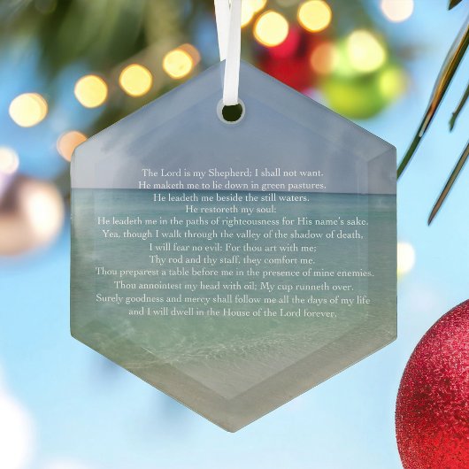 Psalm 23 Der Herr ist die Weihnachtskirche meines Ornament Aus Glas