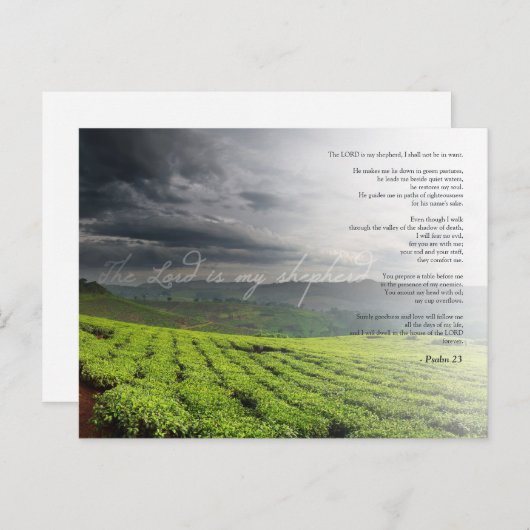Psalm 23 Der Herr ist mein Hirte - Bibel Postkarte (Vorne/Hinten)