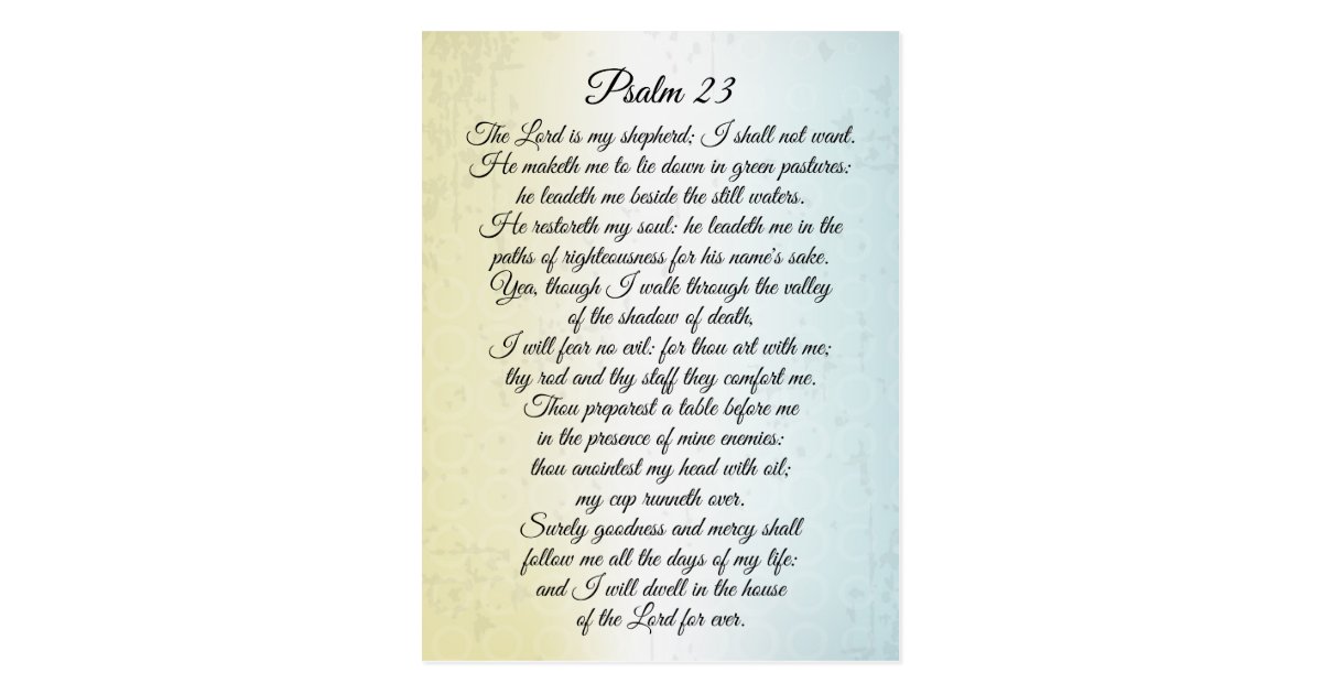 Psalm 23 Der Herr ist mein