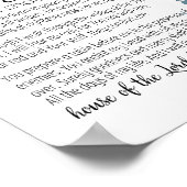 Psalm 23 Der Herr ist mein Hirte Blaue Blumen Poster (Ecke)