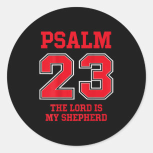 Psalm 23 Der Herr ist mein Hirte, Design auf der R Runder Aufkleber