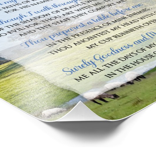 Psalm 23 - Der Herr ist mein Hirte Fotodruck (Ecke)