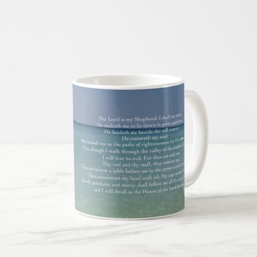 Psalm 23 Der Herr ist mein Hirte Kaffeetasse (VorderseiteRechts)