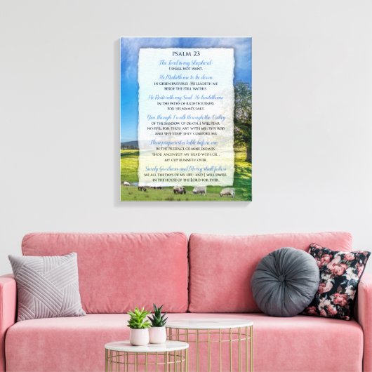 Psalm 23 - Der Herr ist mein Hirte Leinwanddruck (Insitu (Wohnzimmer))