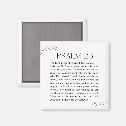 Psalm 23 Der Herr ist mein Hirte Magnet (Vorderseite/Rückseite)