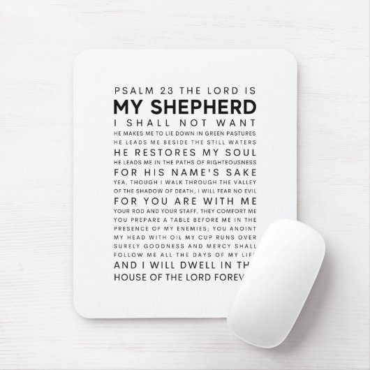Psalm 23 Der Herr ist mein Hirte Mousepad (Mit Mouse)