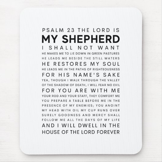 Psalm 23 Der Herr ist mein Hirte Mousepad (Vorne)
