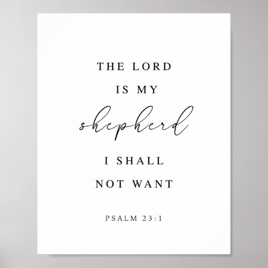Psalm 23 Der Herr ist mein Hirte Poster (Vorne)