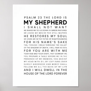 Psalm 23 Der Herr ist mein Hirte Poster