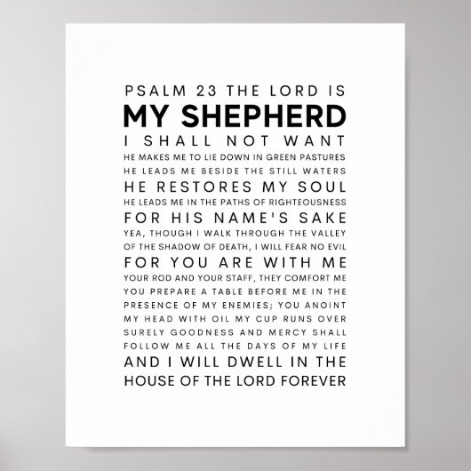 Psalm 23 Der Herr ist mein Hirte Poster (Vorne)