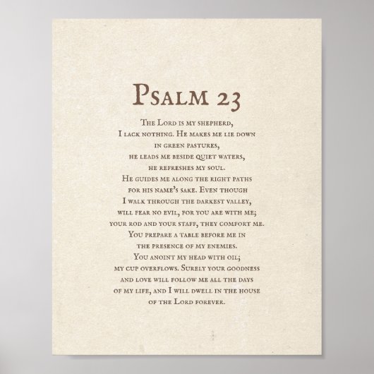Psalm 23 Der Herr ist mein Hirte Poster (Vorne)
