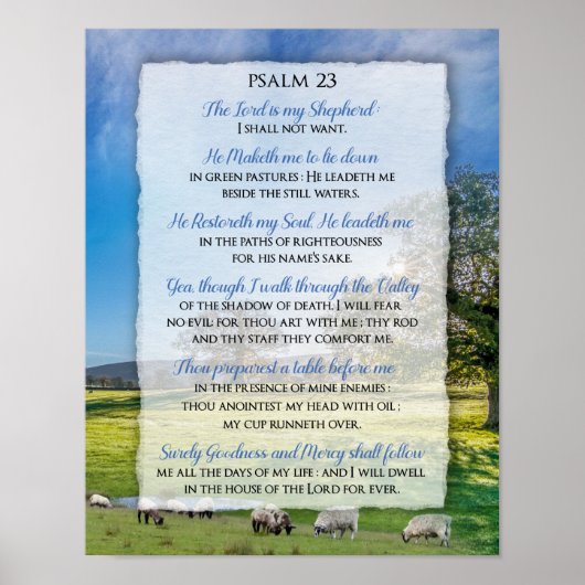 Psalm 23 - Der Herr ist mein Hirte Poster (Vorne)