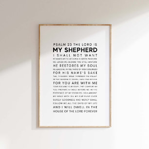 Psalm 23 Der Herr ist mein Hirte Poster