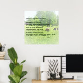 Psalm 23 Der Herr ist mein Hirte Poster (Heimbüro)