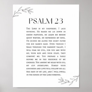 Psalm 23 Der Herr ist mein Hirte Poster