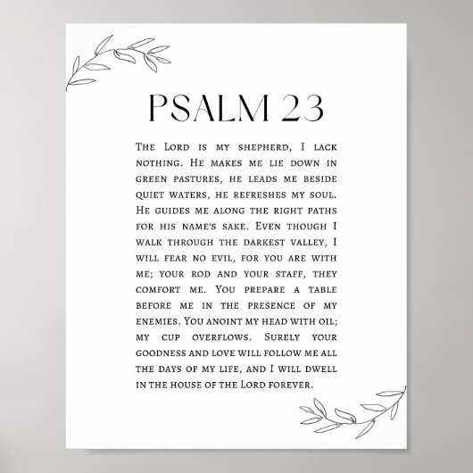 Psalm 23 Der Herr ist mein Hirte Poster (Vorne)