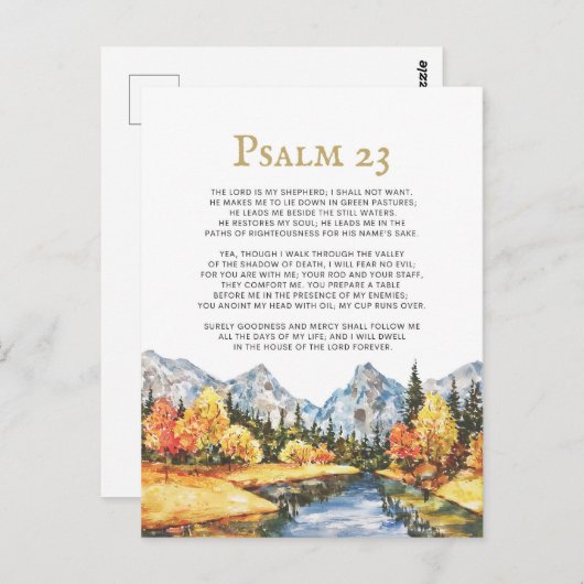 Psalm 23 Der Herr ist mein Hirte Postkarte (Vorne/Hinten)